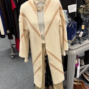 Steve Madden Cream and Tan Women's Cardigan NWT